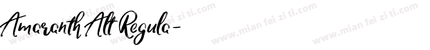 Amaranth Alt Regula字体转换